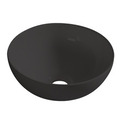 Rund servant i porselen frittstående/toppmontert svart Ø40 cm